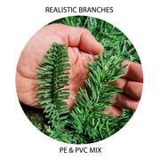 Artificial Christmas Tree 7ft 210cm Realistic PE PVC Large Xmas Decoration Green Pine